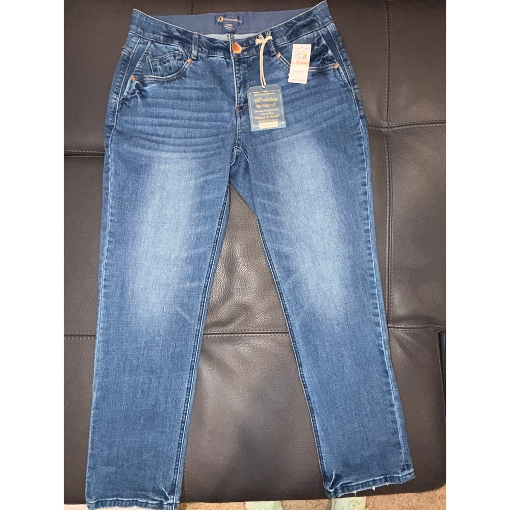 Democracy Girlfriend Jeans Womens 14W Blue New Absolution Slimming Luxe Premium